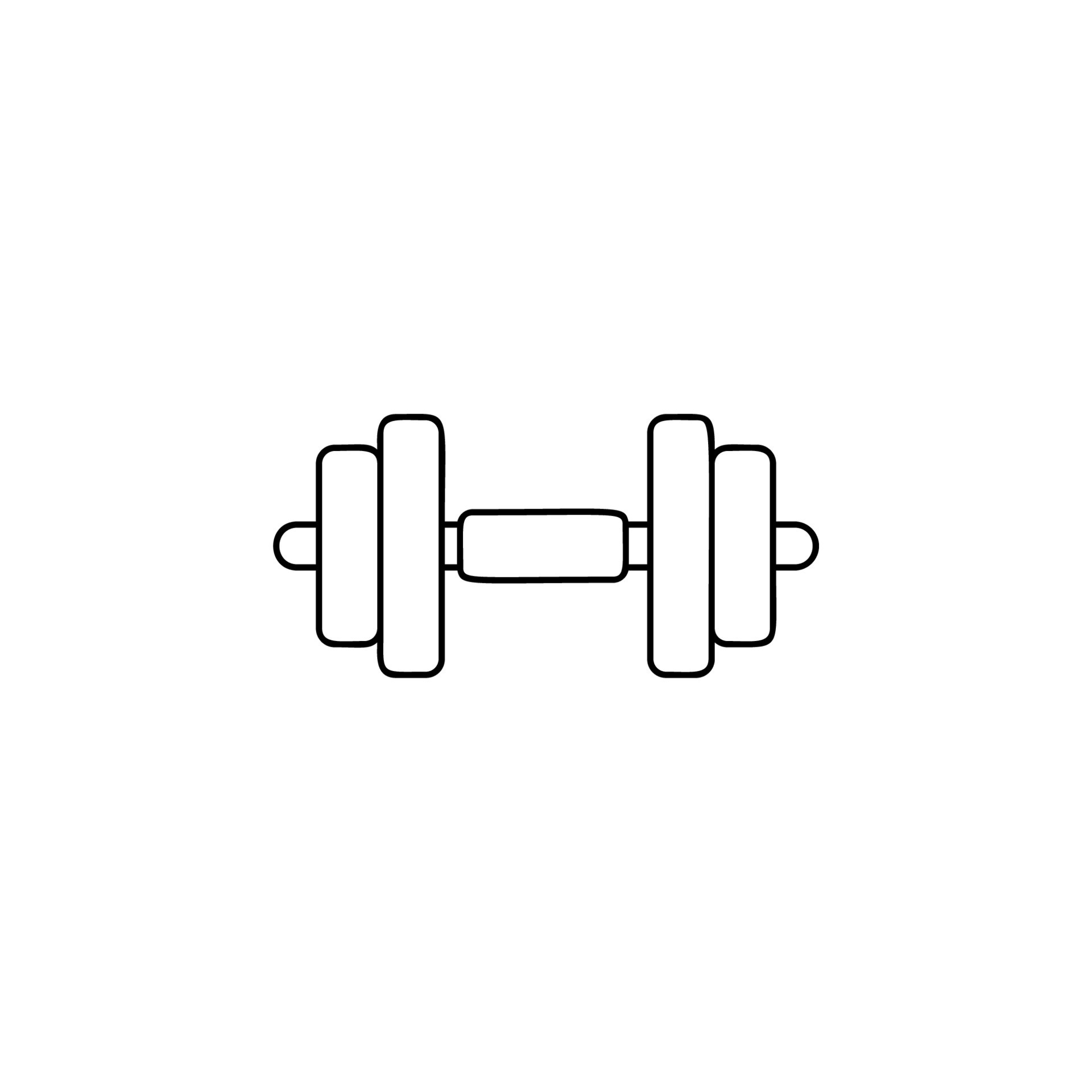Dumbbell line vector icon illustration 23289066 Vector Art at Vecteezy