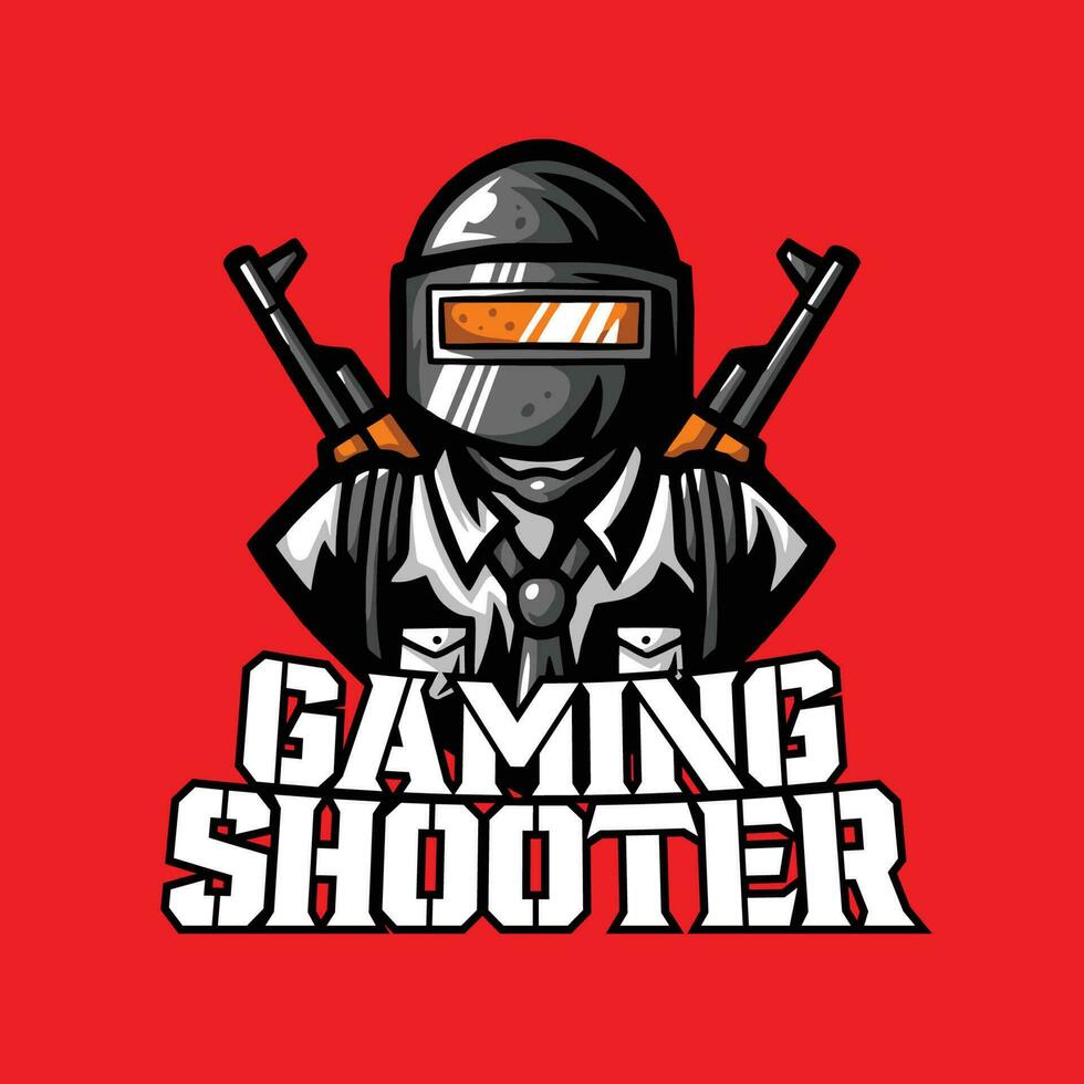 Gaming Shooter elegant vector logo