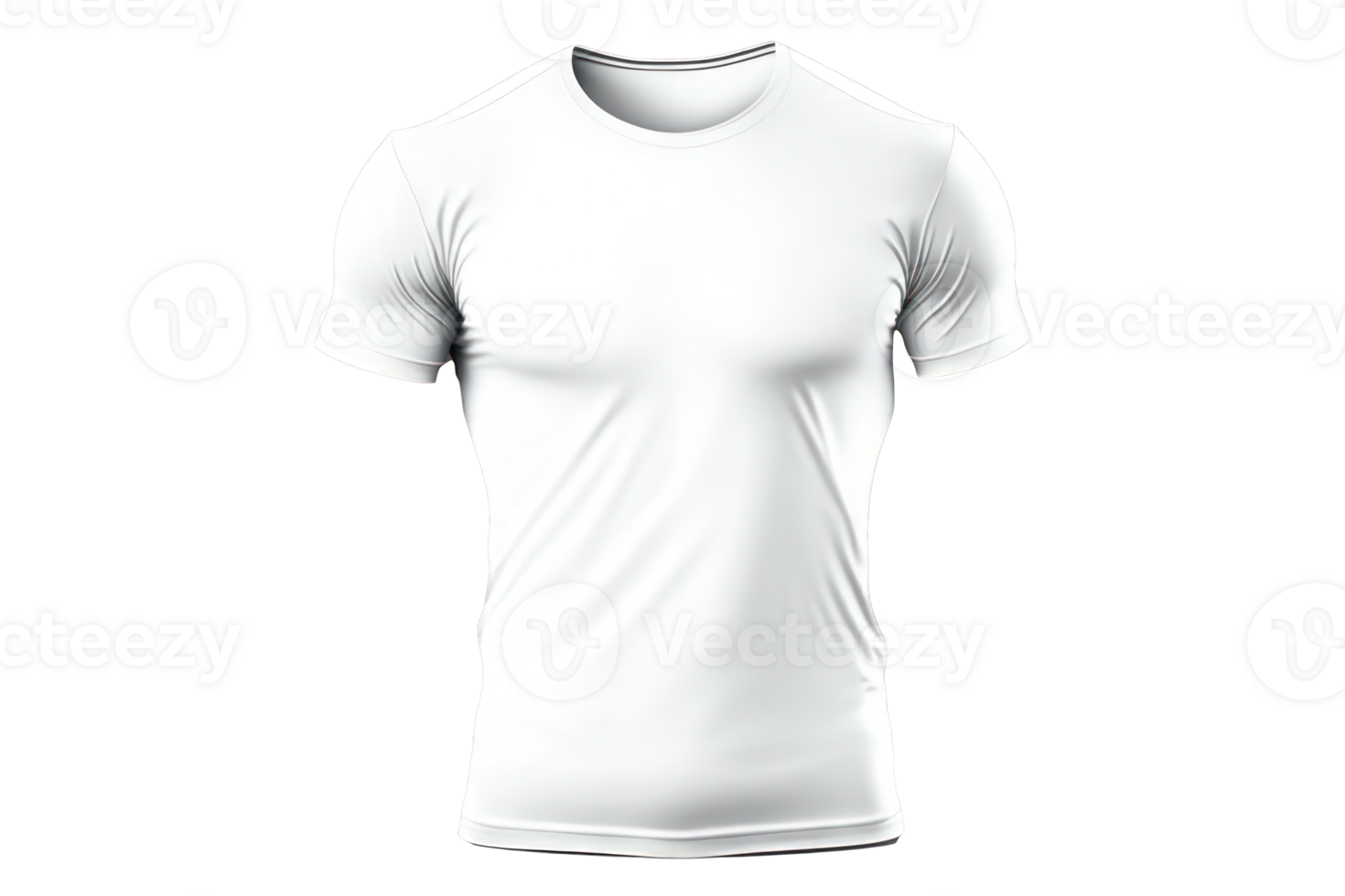 This image features a realistic short-sleeved t-shirt rendered on a transparent background. png