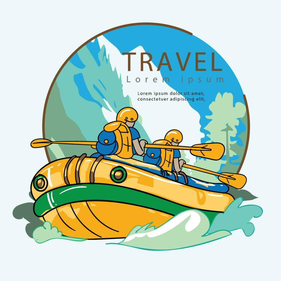 viaje aventuras vector diseño