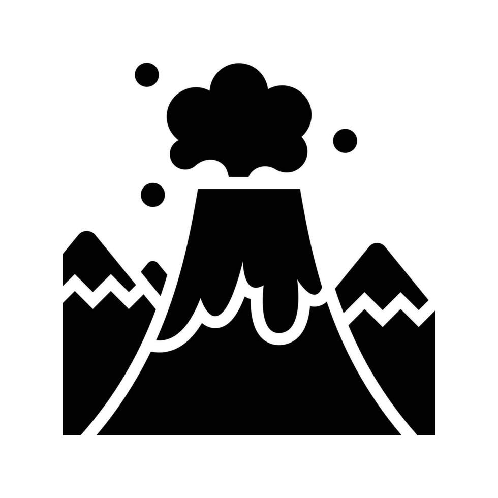 Volcanic Eruptions vector  solid icon style illustration. EPS 10 File