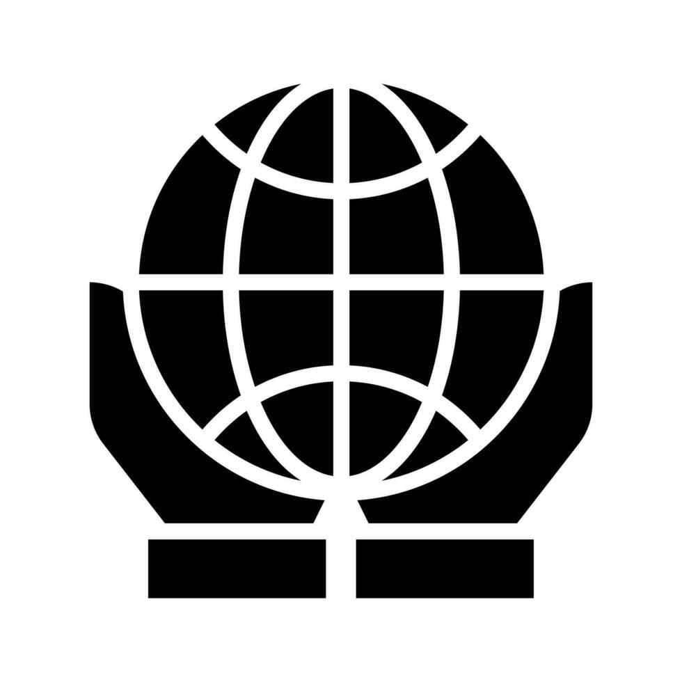 Save The World vector  solid icon style illustration. EPS 10 File