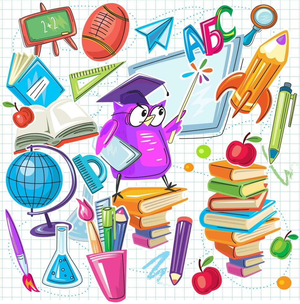 Back to school design elements setPrint vector