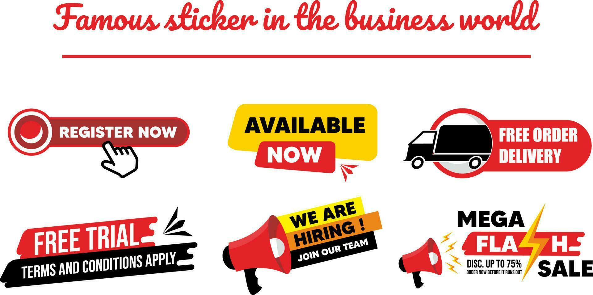 Sticker Business vector eps