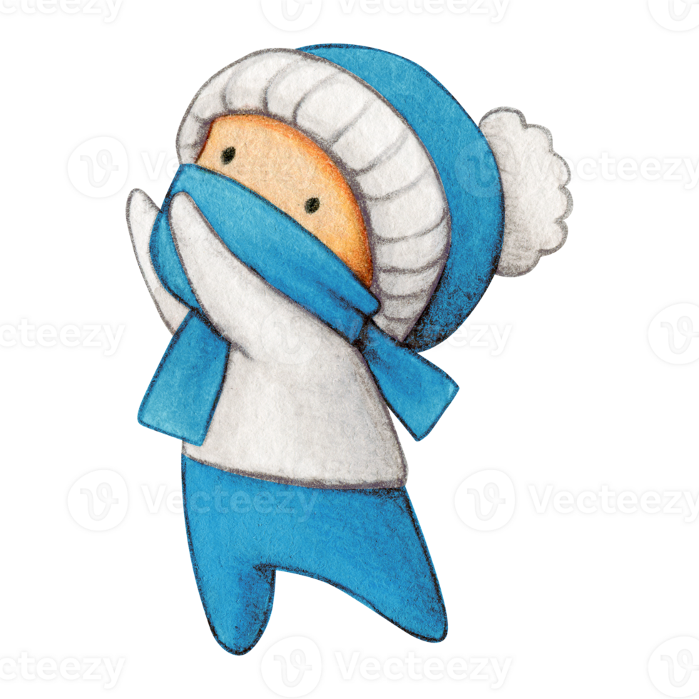 Aquarell Hand gezeichnet süß Winter Charakter 23290184 PNG