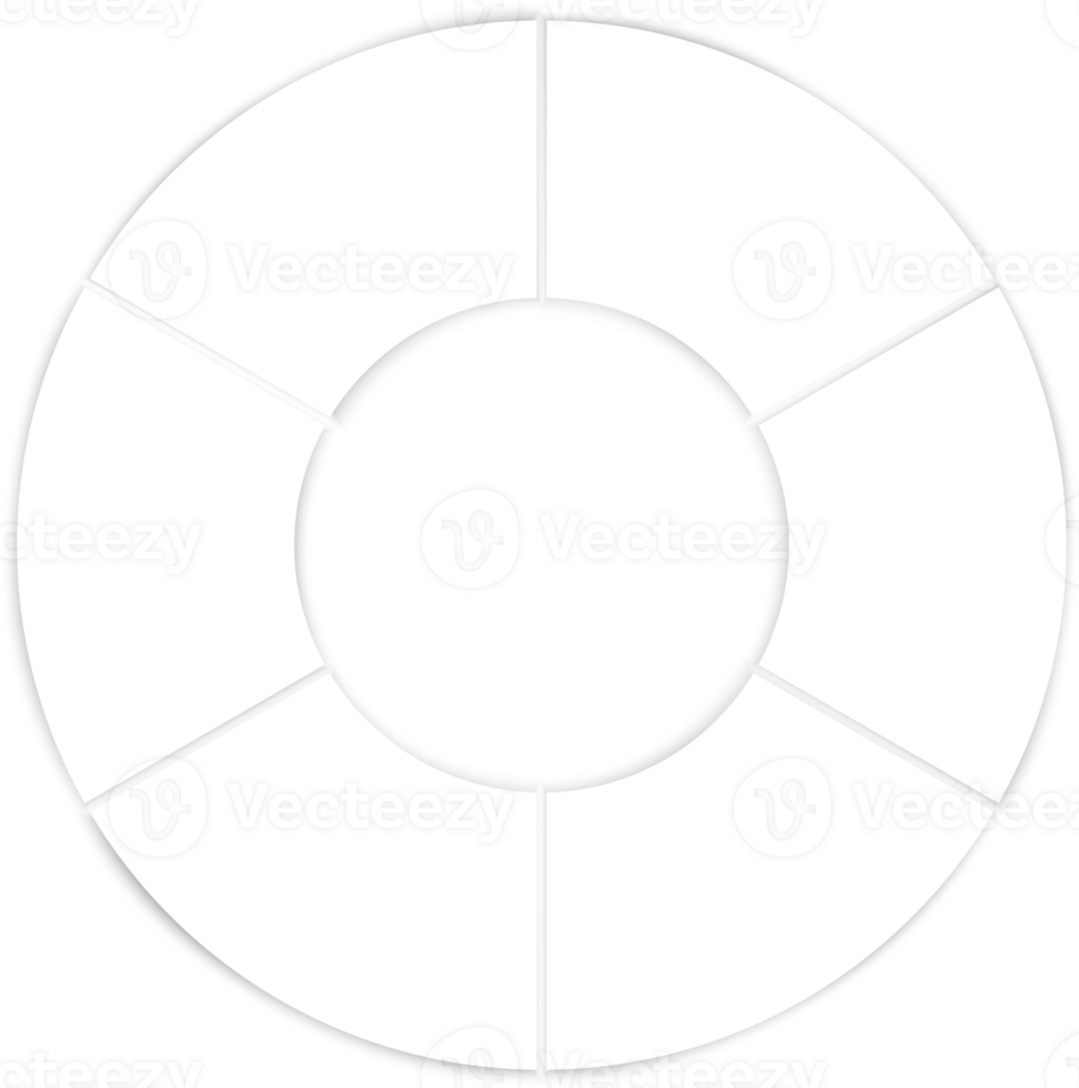 Circle Infographic template with 6 steps png