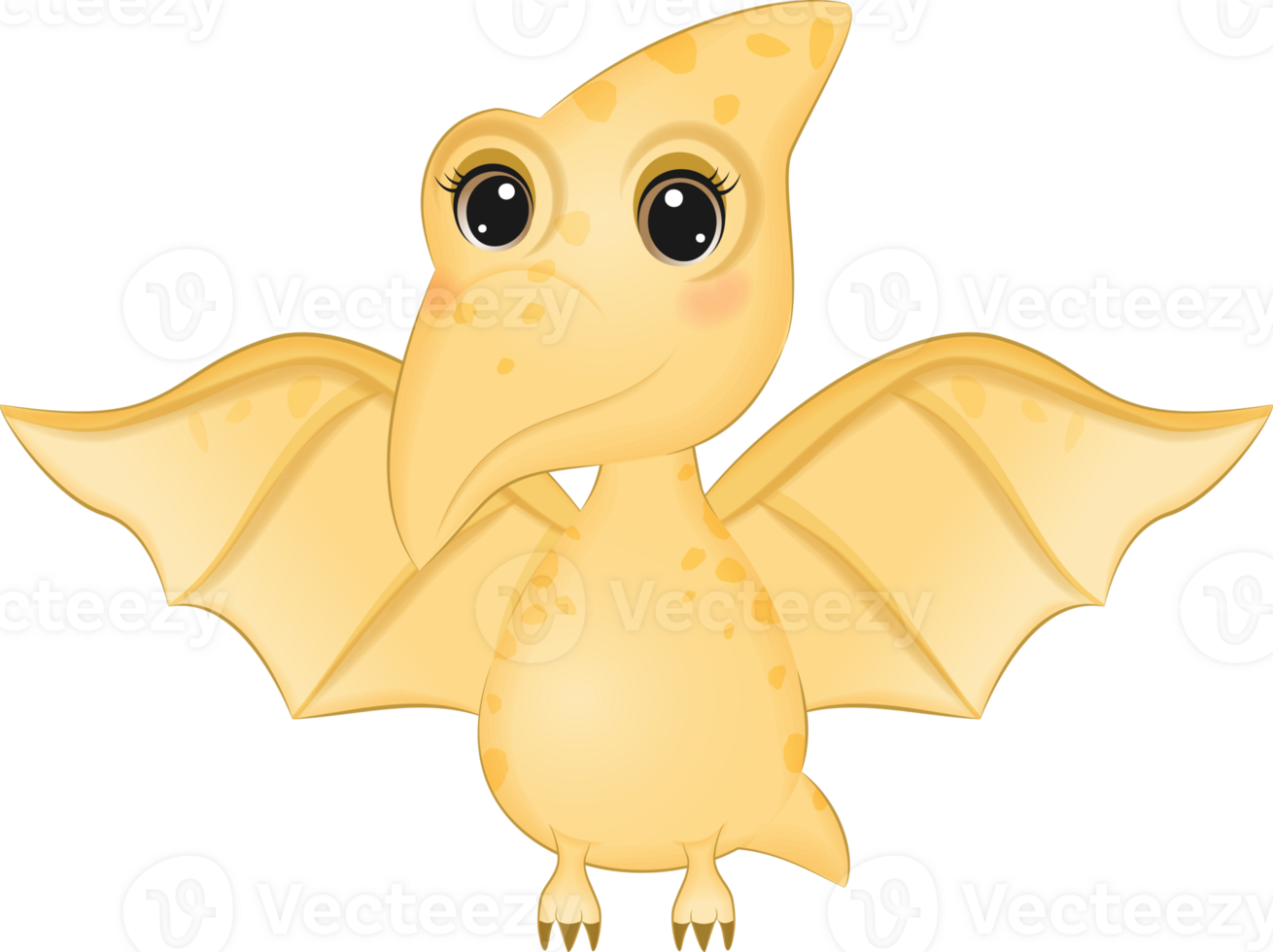 Baby Yellow Dinosaur. animal wildlife illustration png