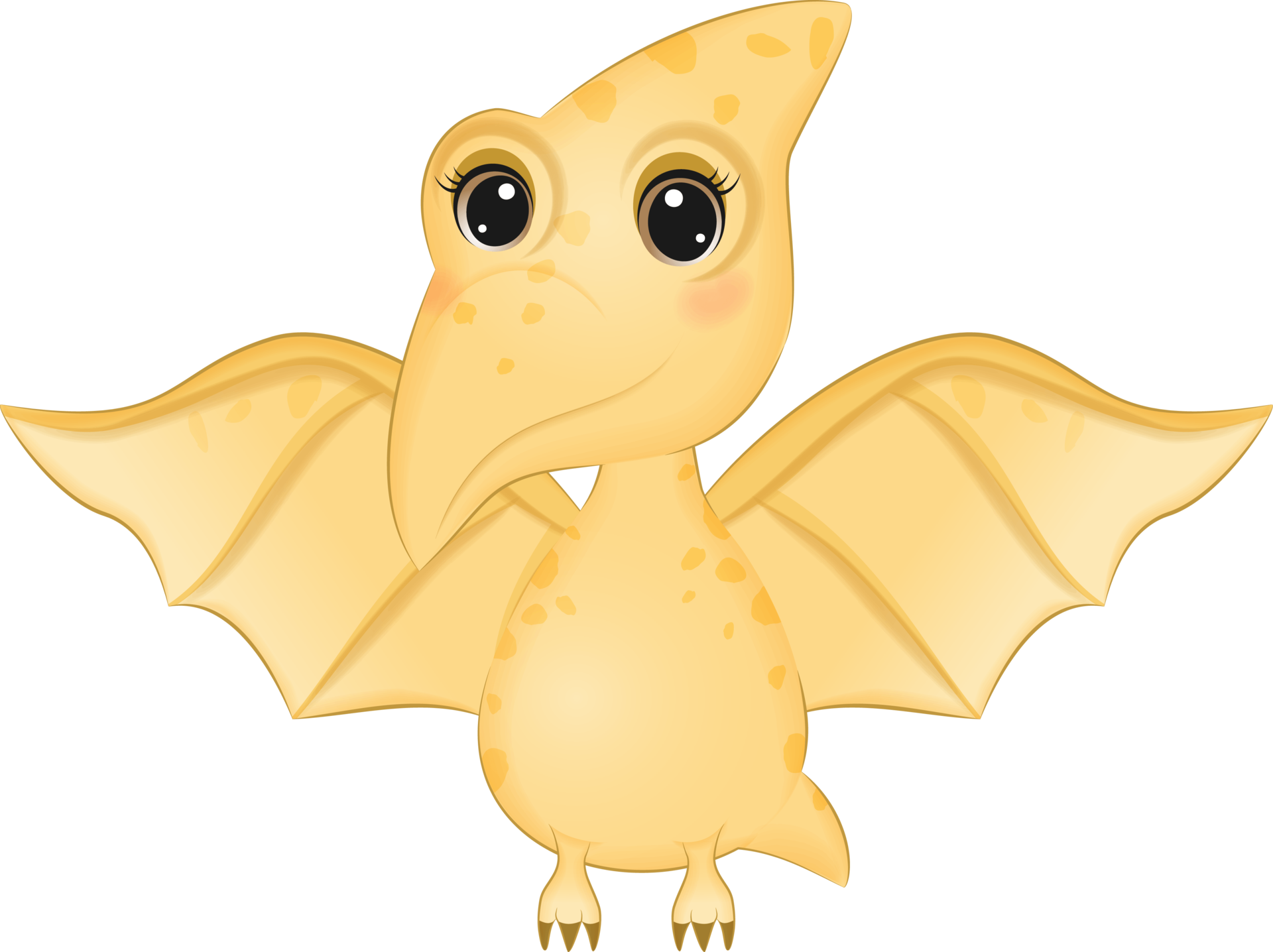 Cute Cartoon Baby Dinosaur Character Yellow Flying Pterodactyl,  Advertising, Monster, Pterodactyl PNG and Vector with Transparent  Background for Free Download