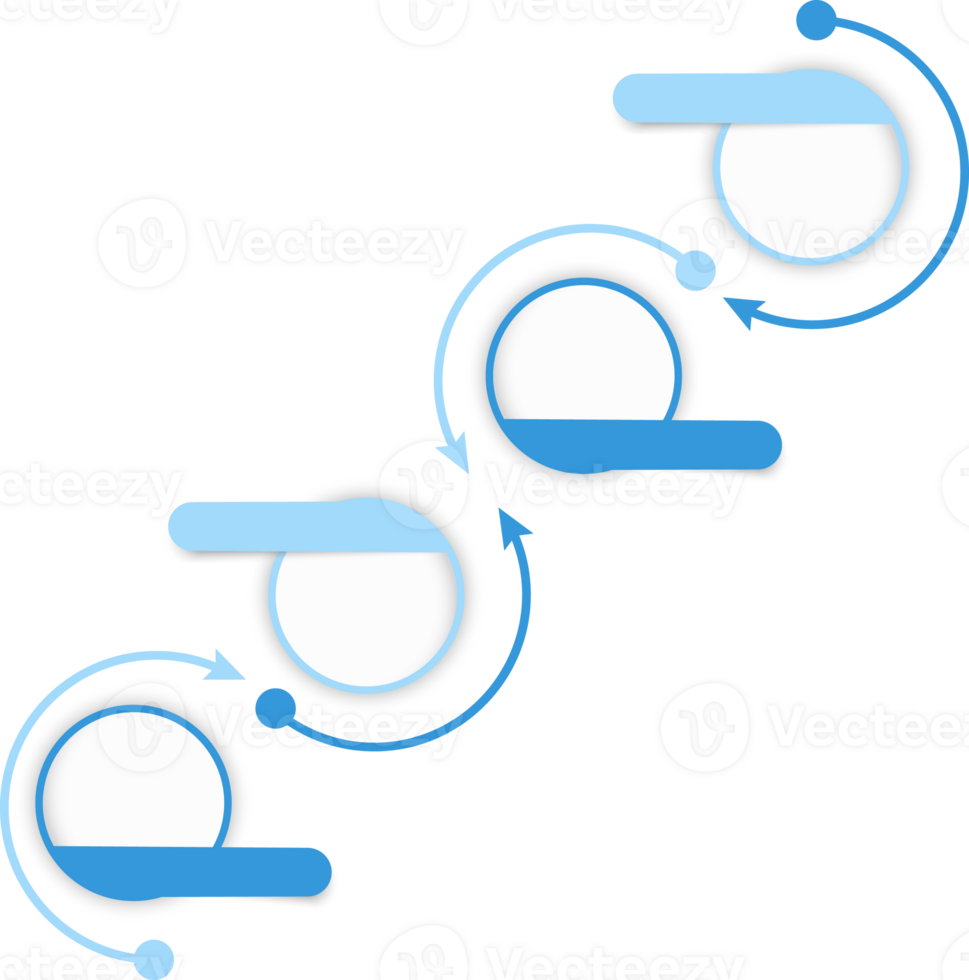 infográfico modelo com 4 passos png
