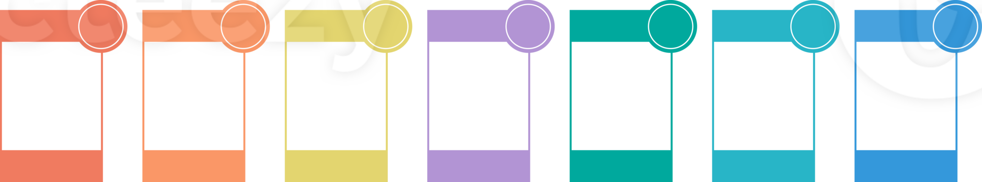 7 passos retângulo quadro, Armação infográfico modelo o negócio dados ilustração png