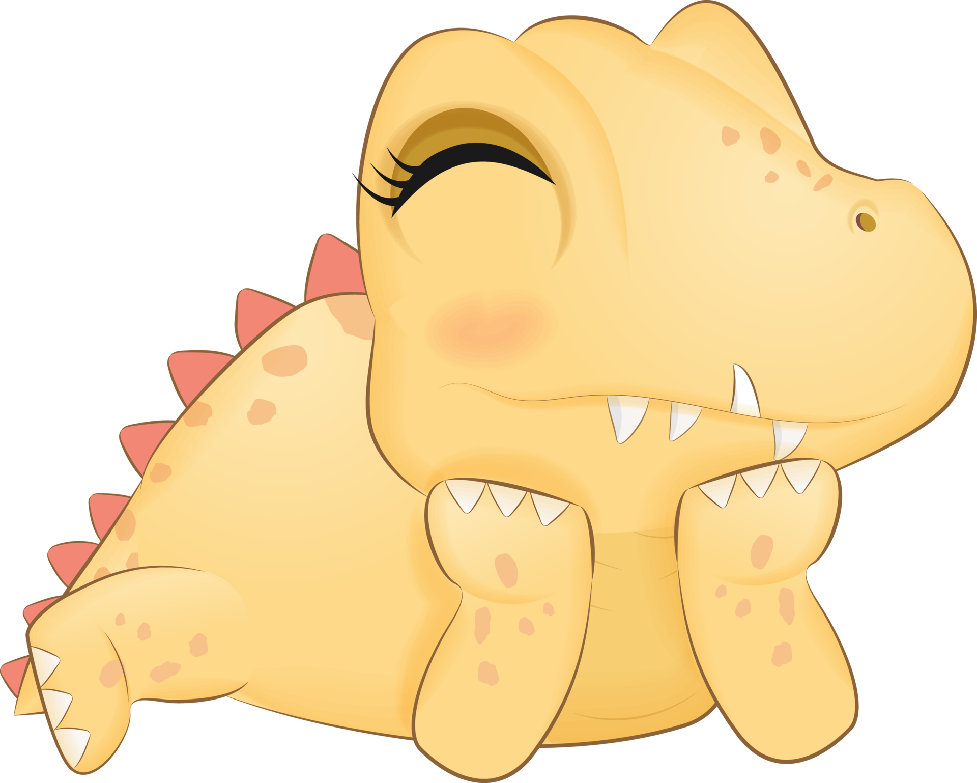 Baby Yellow Dinosaur. animal wildlife illustration 23290394 PNG