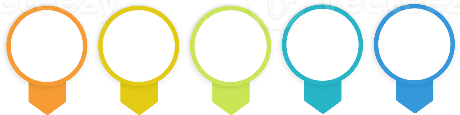 Infographic 5 steps Circular template business data info chart illustration png