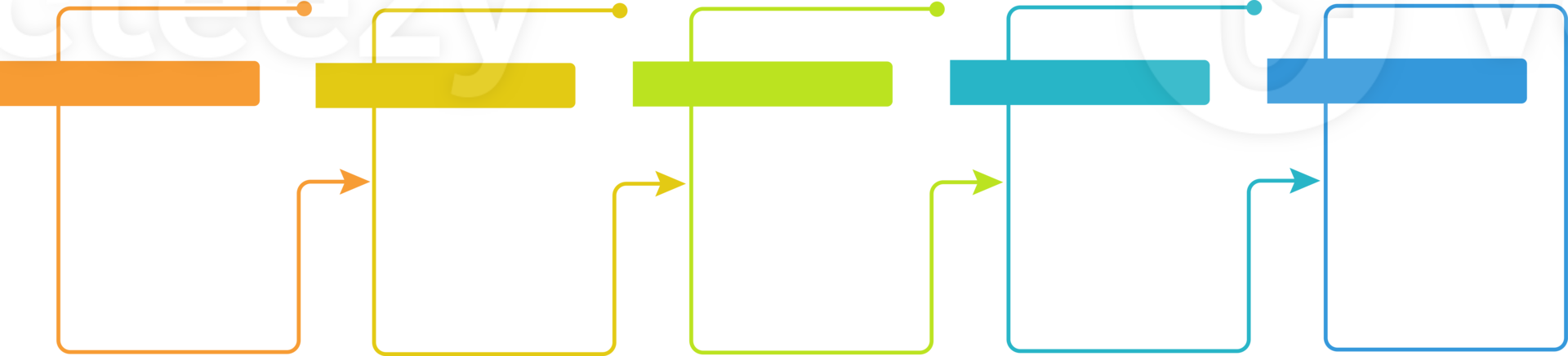 Infografica sequenza temporale modello 5 passaggi attività commerciale dati illustrazione png