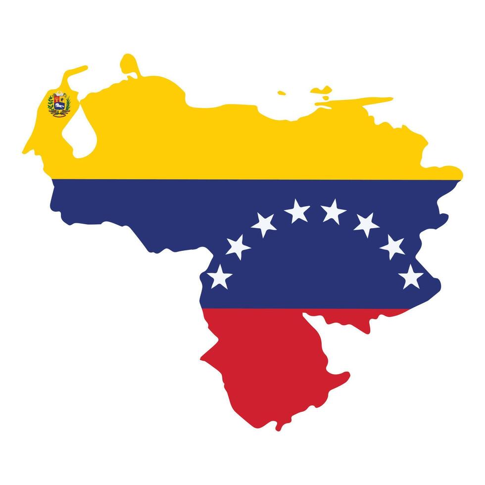 Venezuela flag map vector illustration deep detailing vector illustration