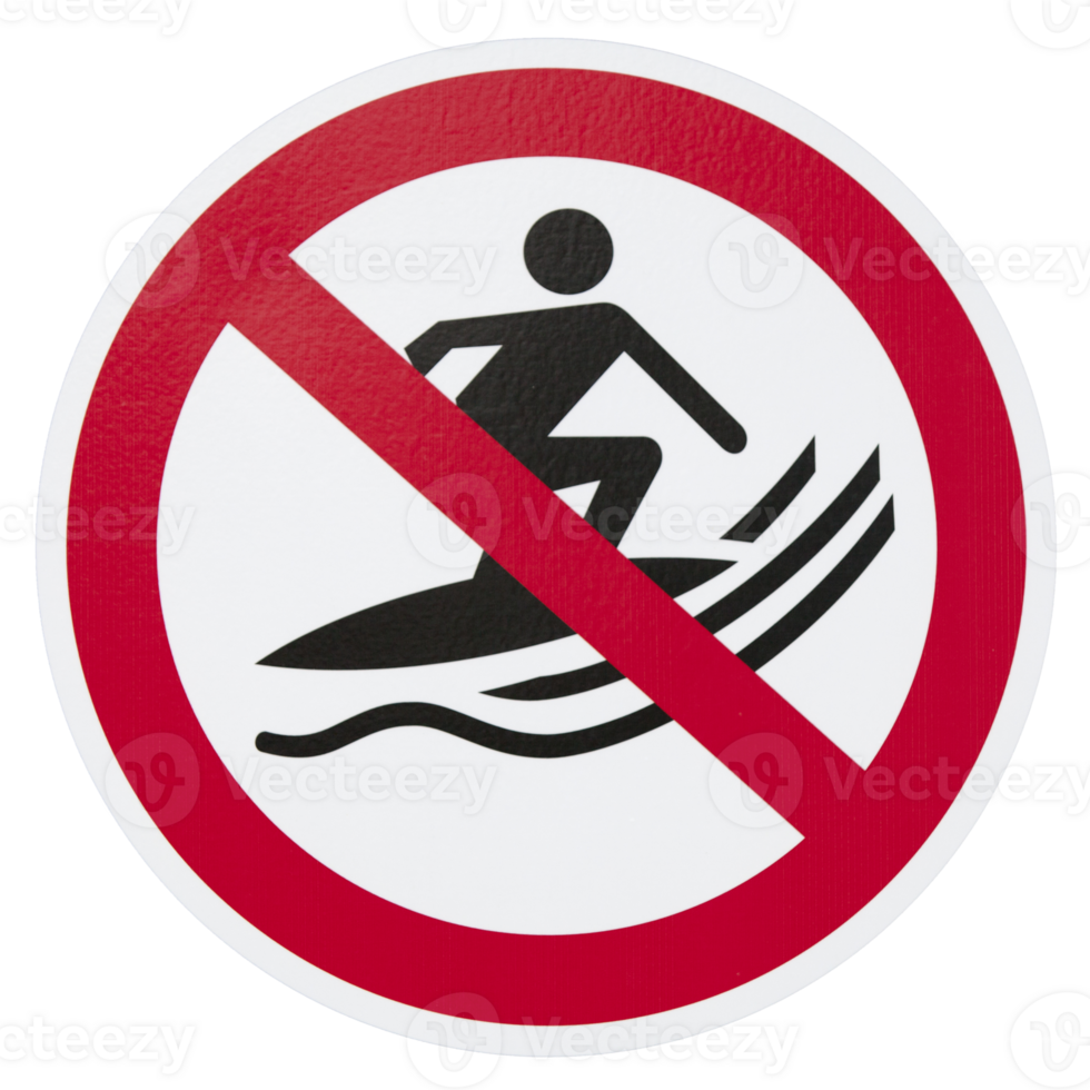 No Surfing sign png