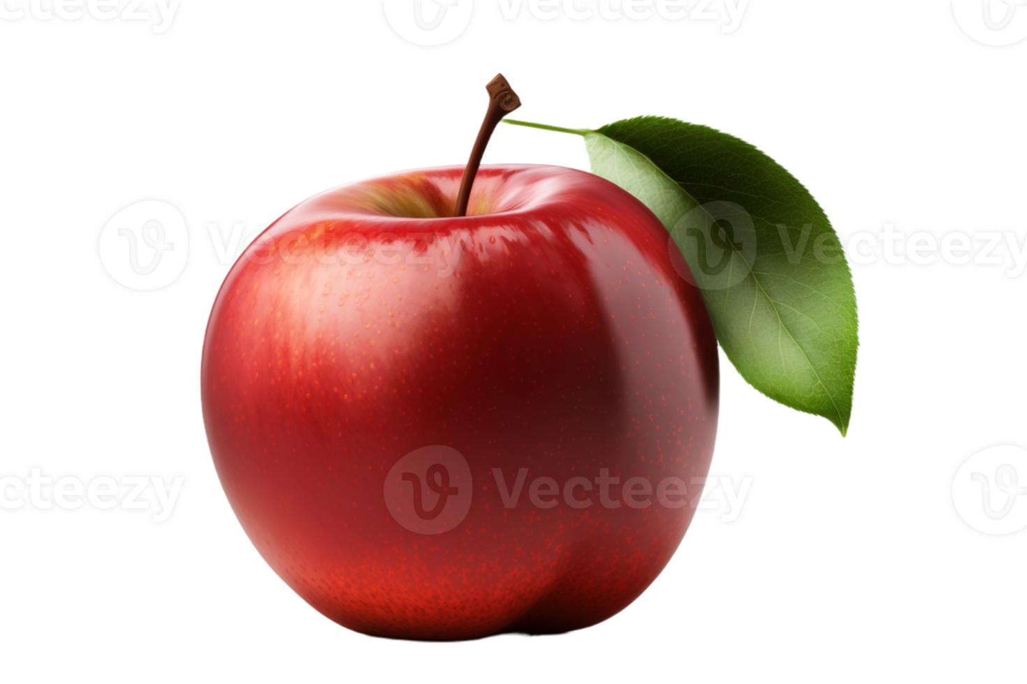 fresh red apple isolated on transparent background. png