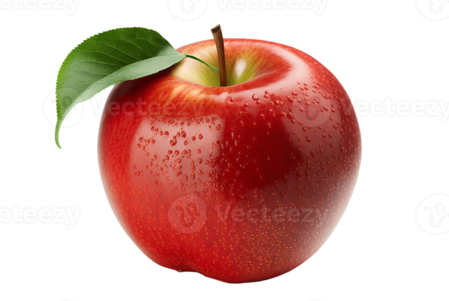 fresh red apple isolated on transparent background. png