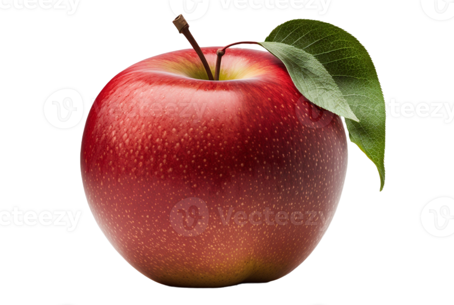 fresh red apple isolated on transparent background. png