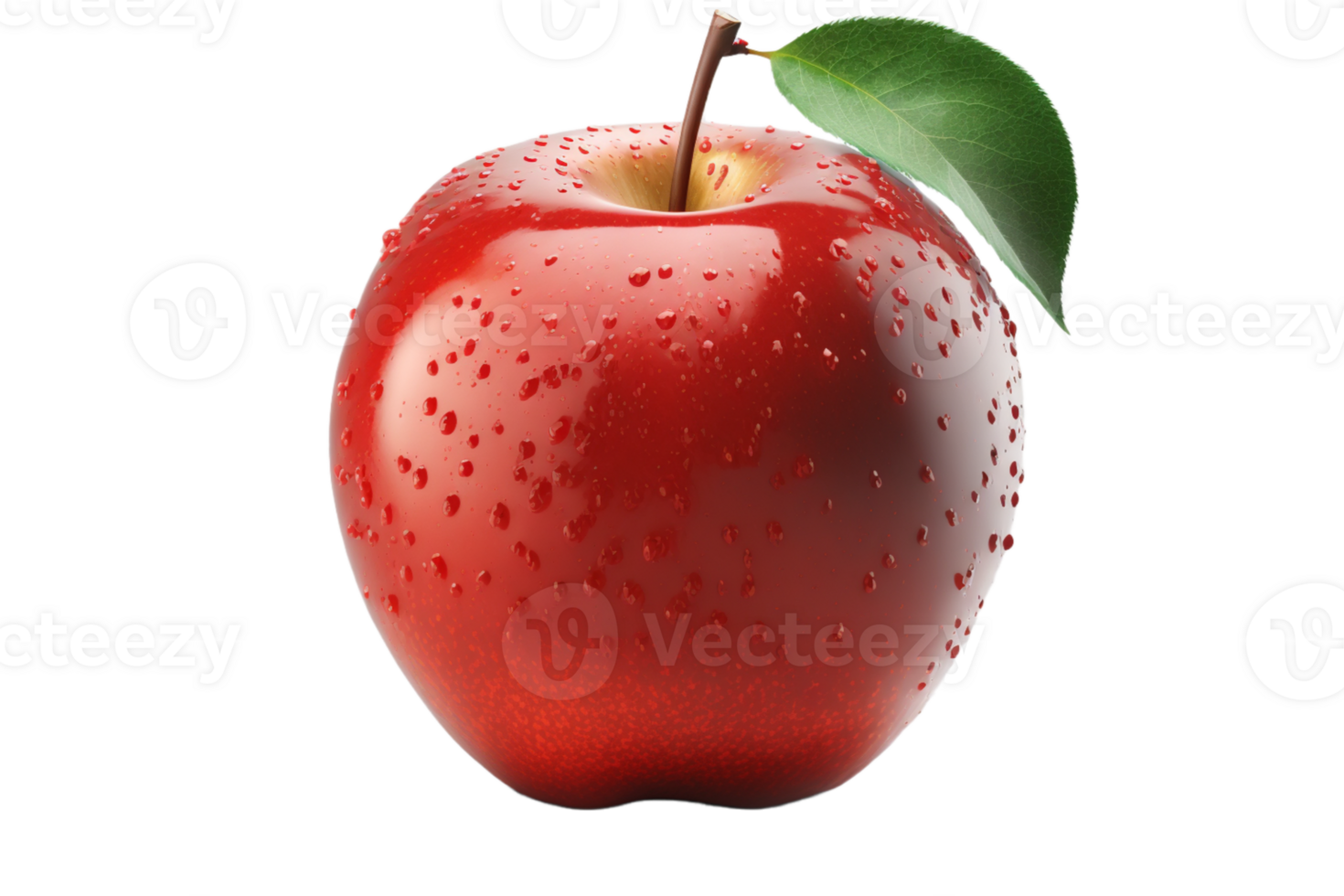 fresh red apple isolated on transparent background. png
