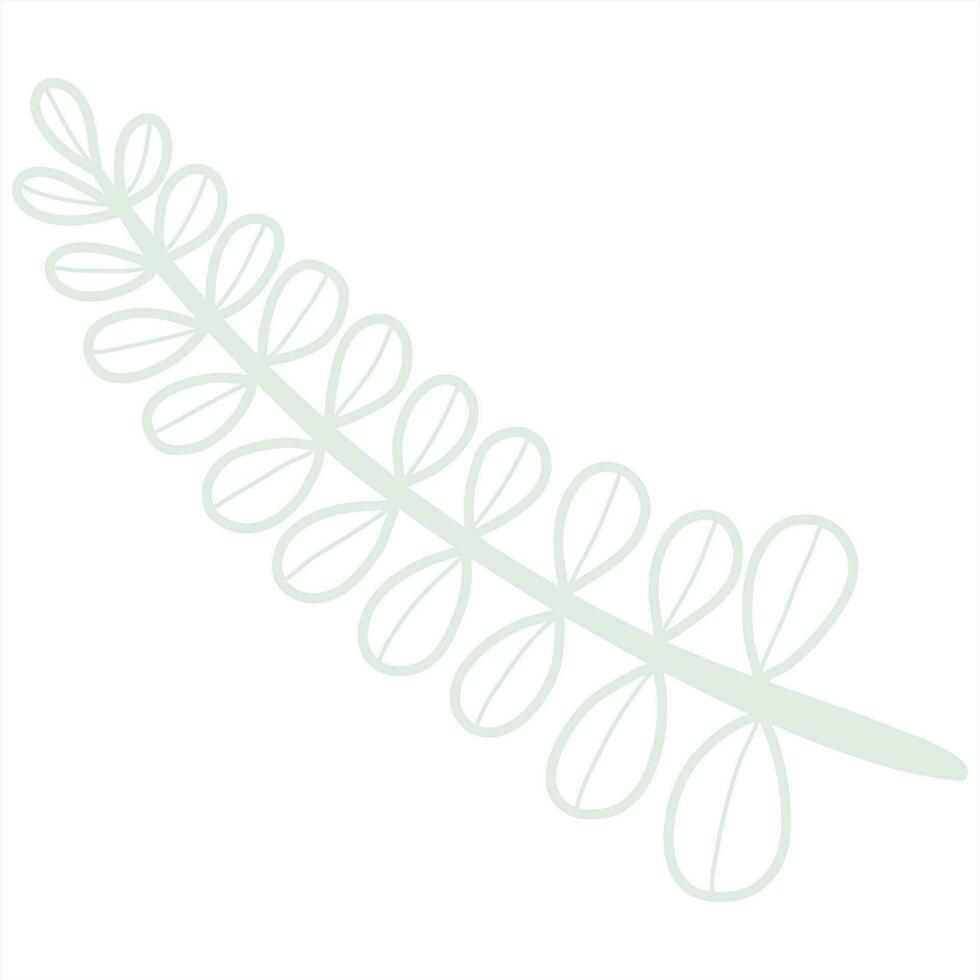 Line art leaf vector