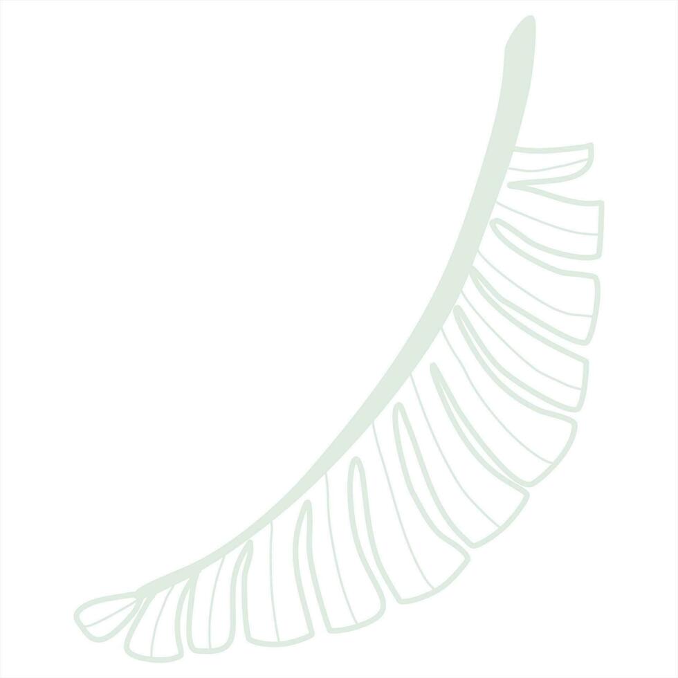 Line art leaf vector