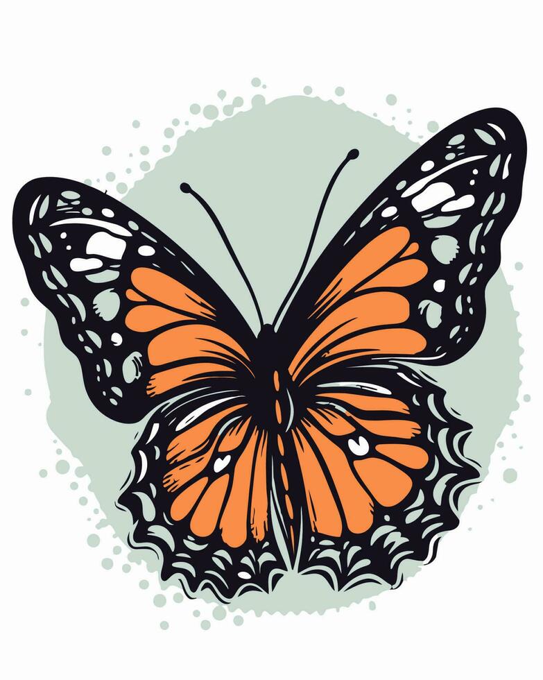 hermosa ilustración de mariposa vector