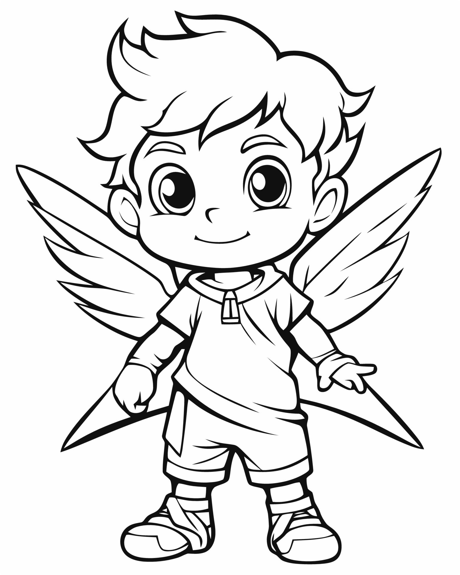Angel Boy Coloring Page 23290863 Vector Art At Vecteezy angel-boy-coloring-page-23290863-vector-art-at-vecteezy