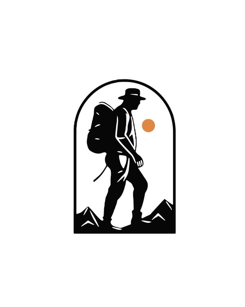 Man traveling logo vector