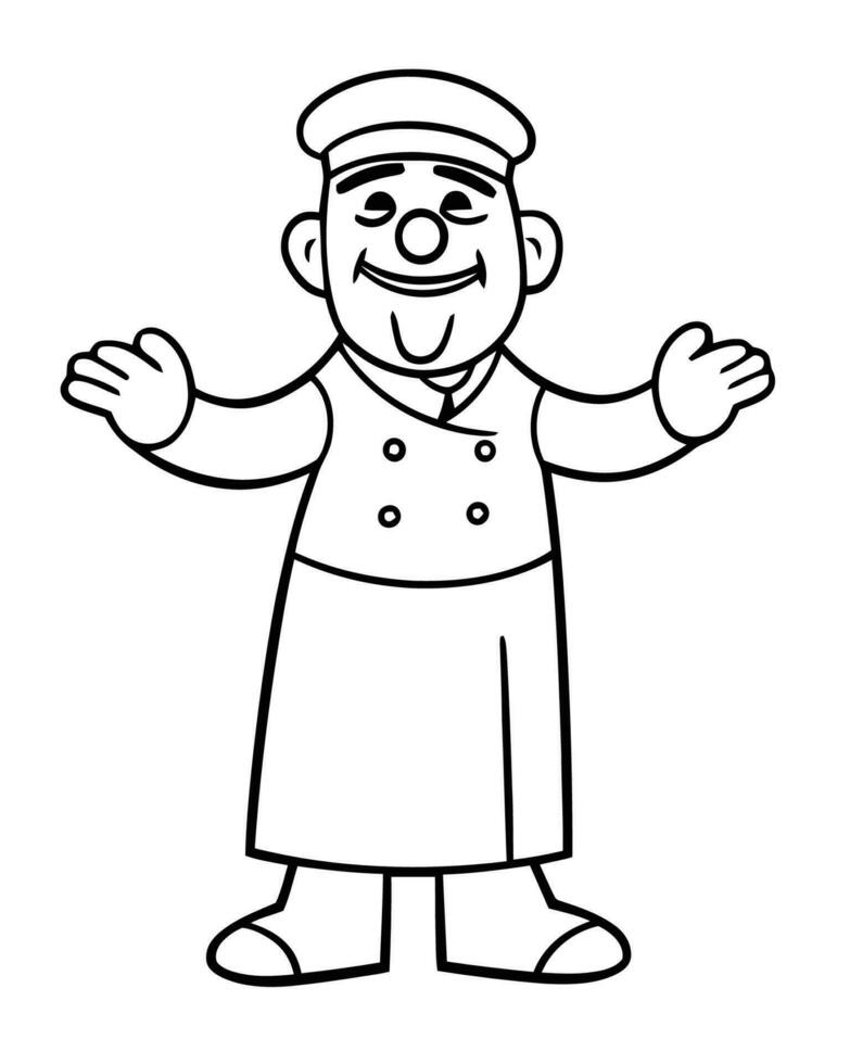 Cartoon chef illustration vector