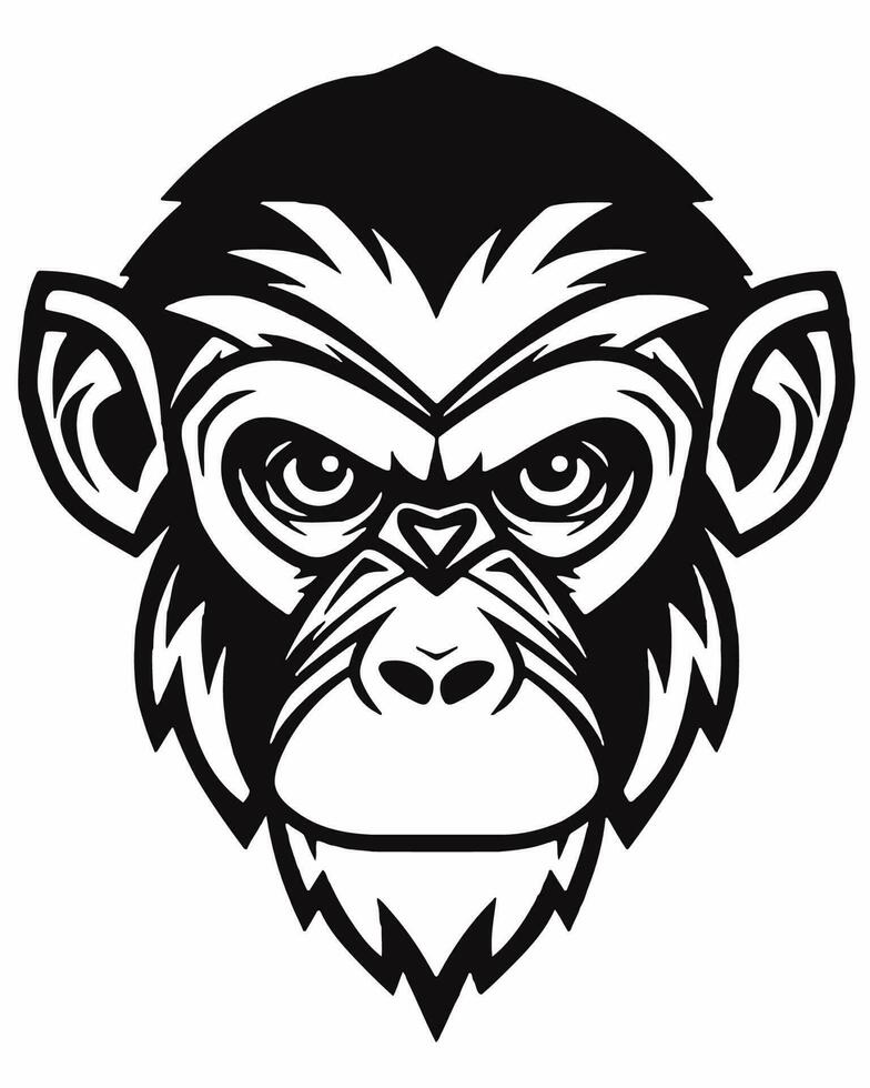 Simple monkey face vector