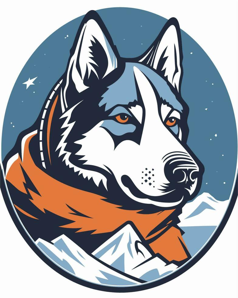 Artic wolf logo vector
