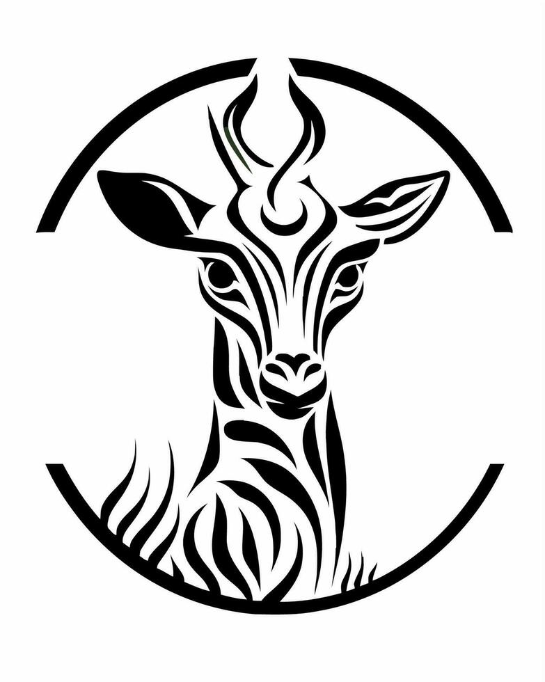 bosque ciervo logo vector