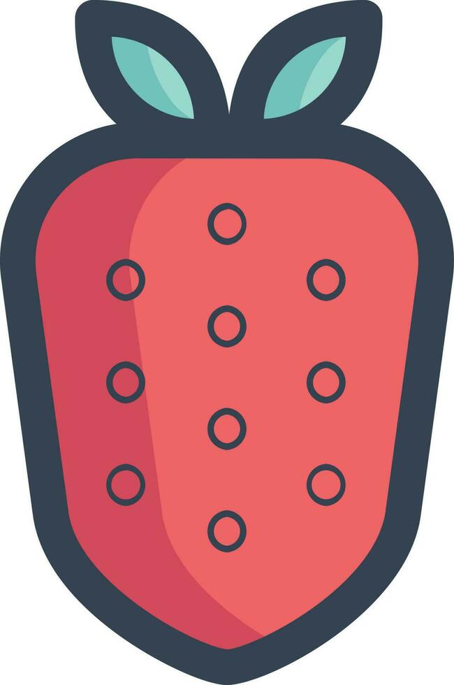 strawberry fruit sweet sugar vector