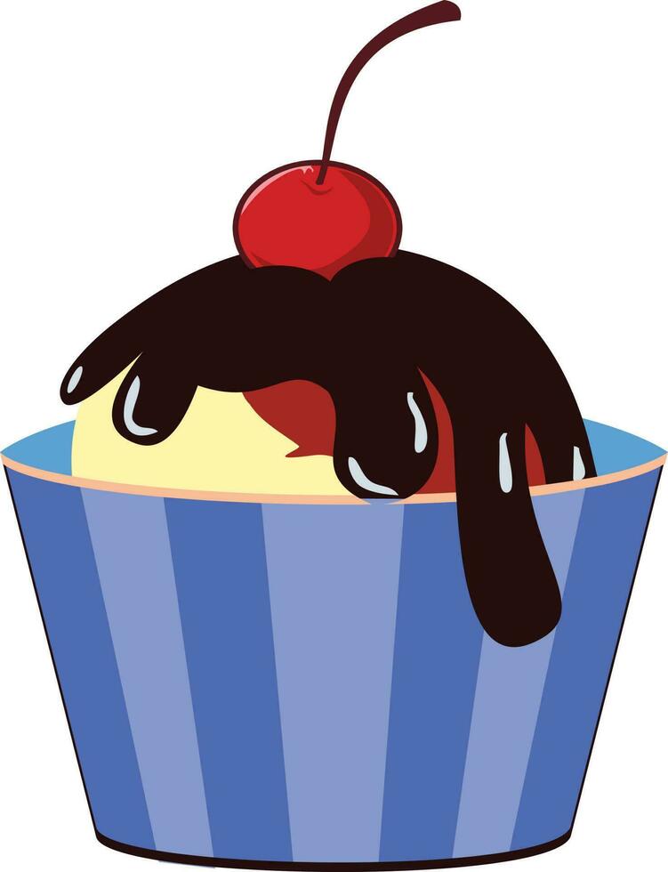 ice cream sundae vector