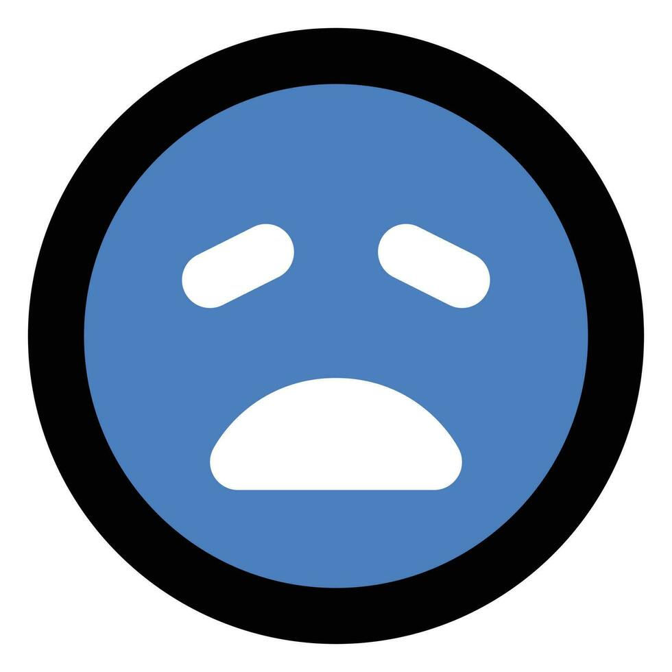 weary face Illustration Vector