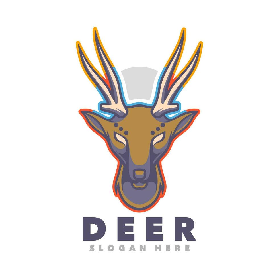 Deer head mascot vector