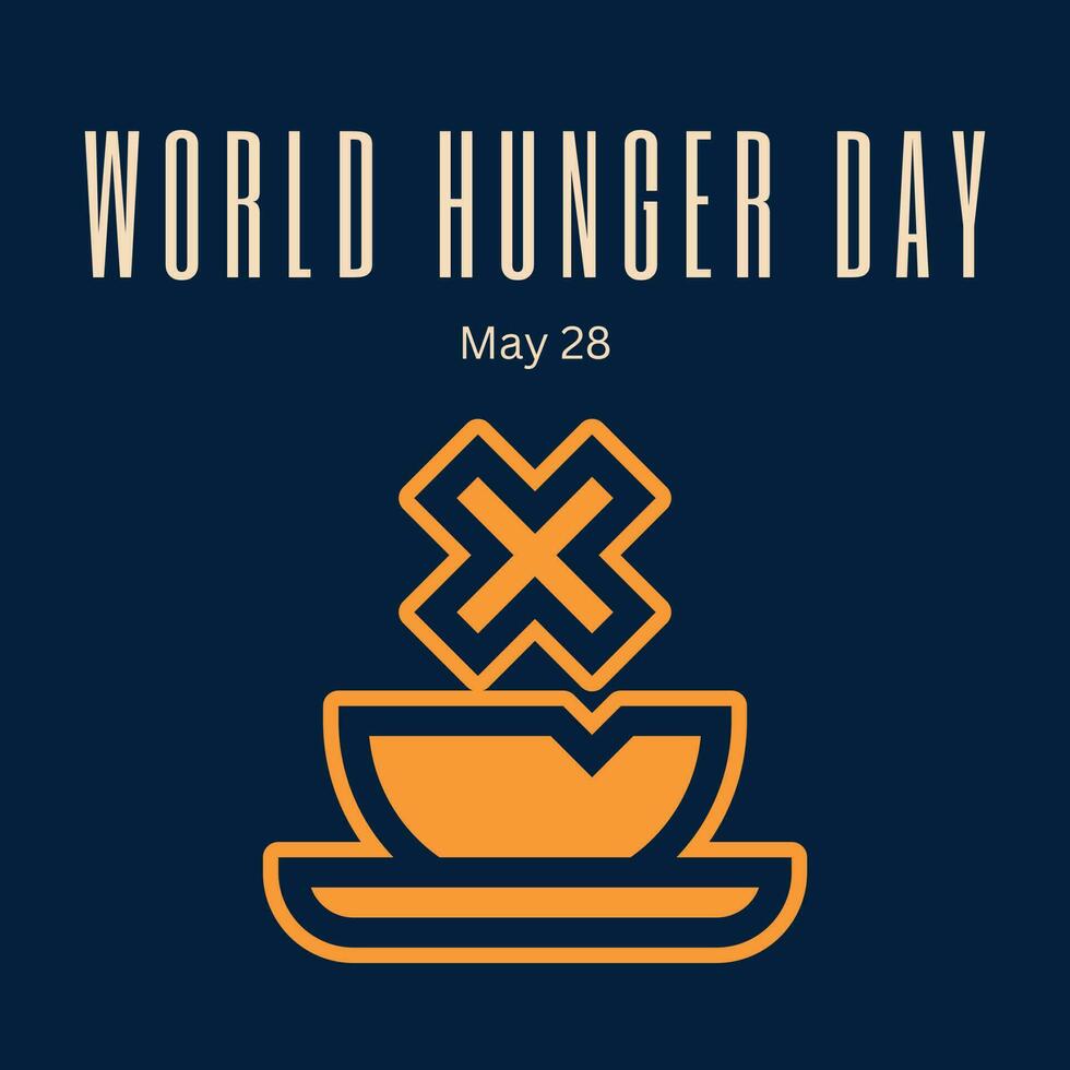 world hunger day poster suitable for social media posts vector