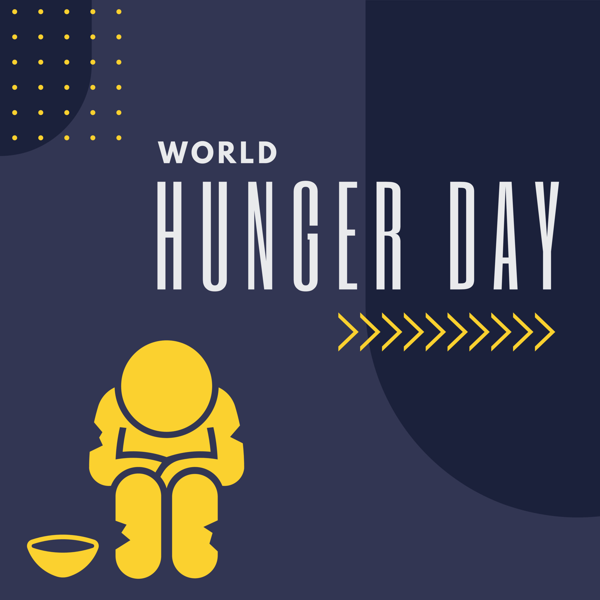 world hunger day poster suitable for social media posts 23291540 Vector