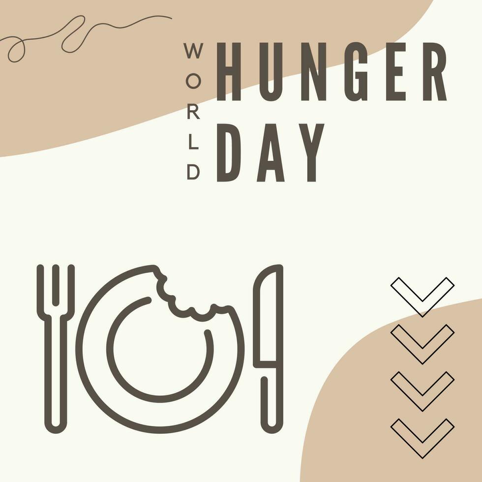 world hunger day poster suitable for social media posts vector