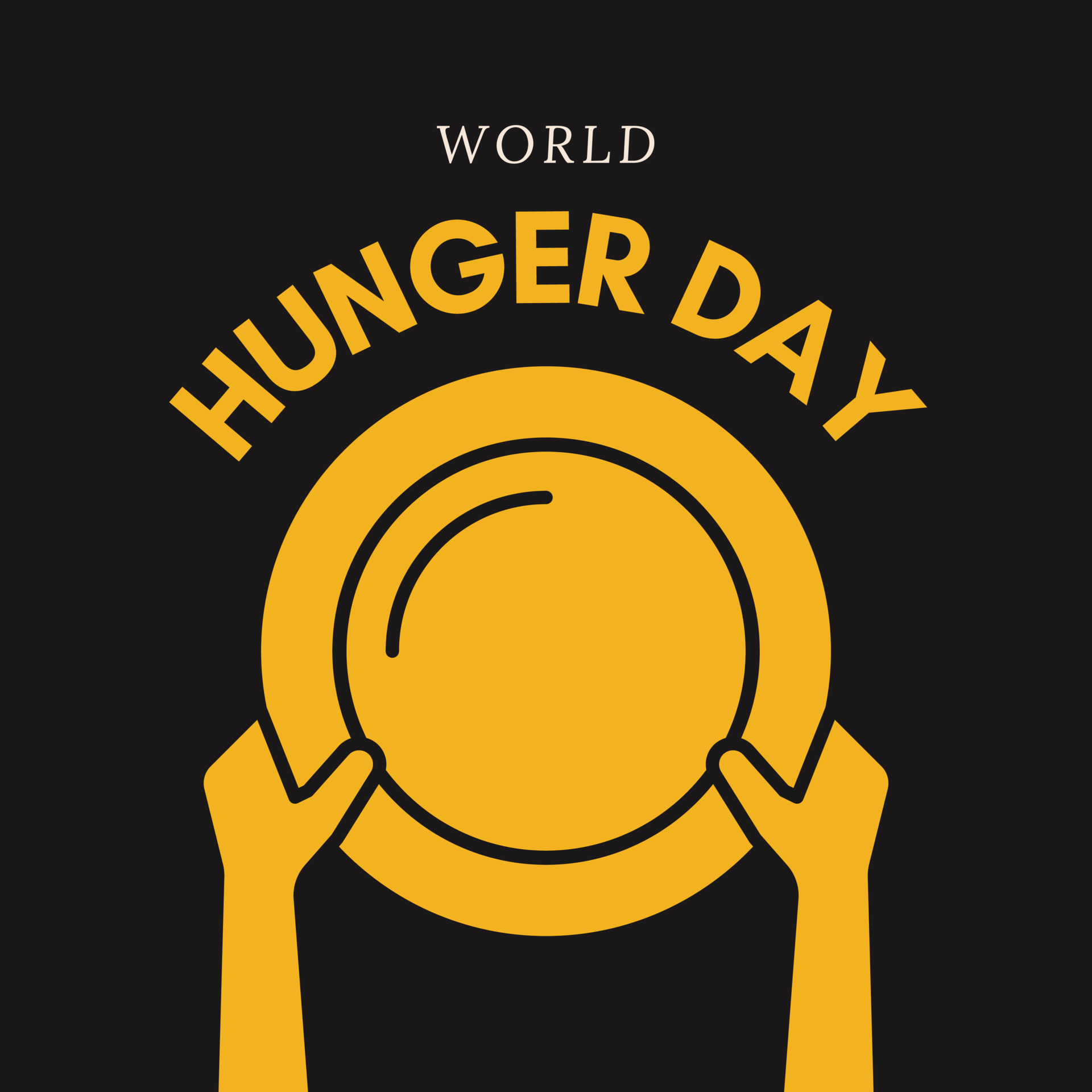 world hunger day poster suitable for social media posts 23291543 Vector