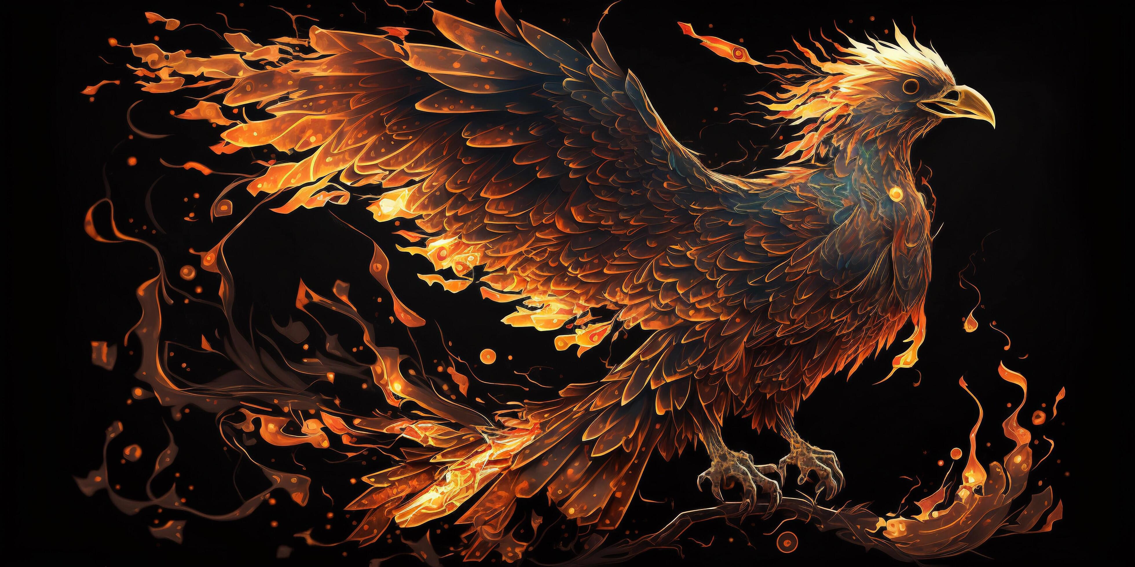 The rising phoenix with . 23291575 Stock Photo at Vecteezy