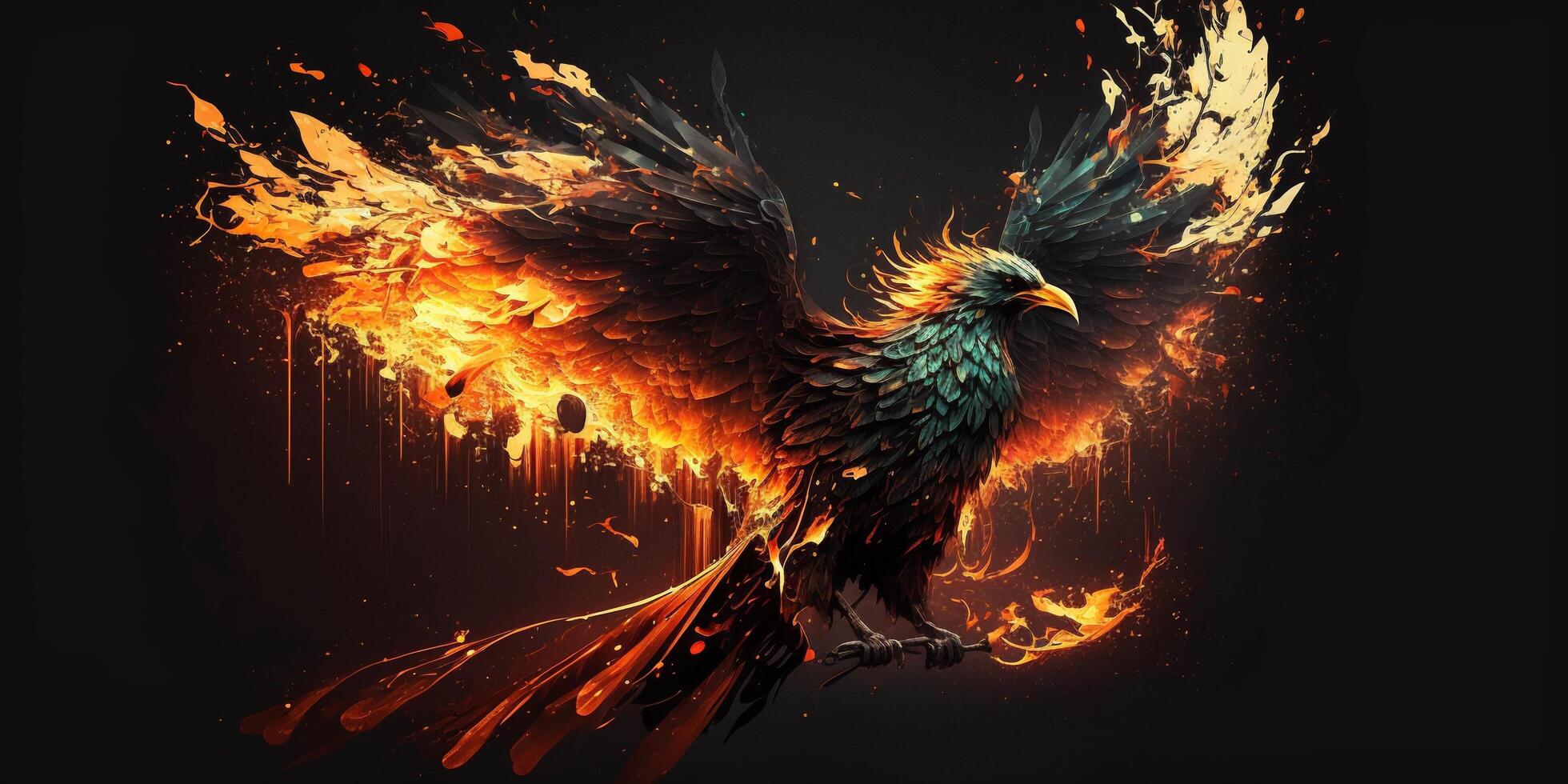 The rising phoenix with . 23291708 Stock Photo at Vecteezy