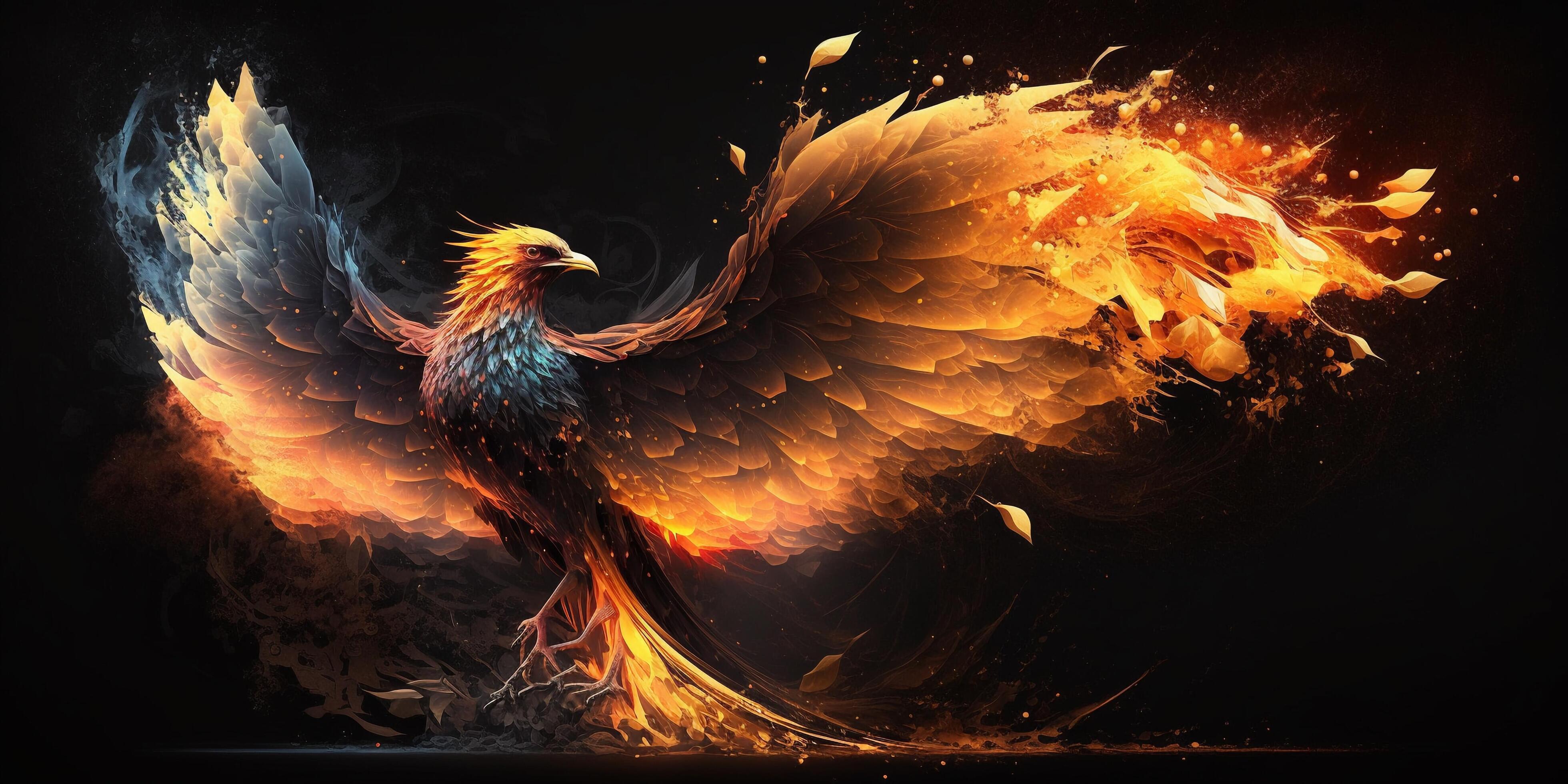 The rising phoenix with . 23291710 Stock Photo at Vecteezy