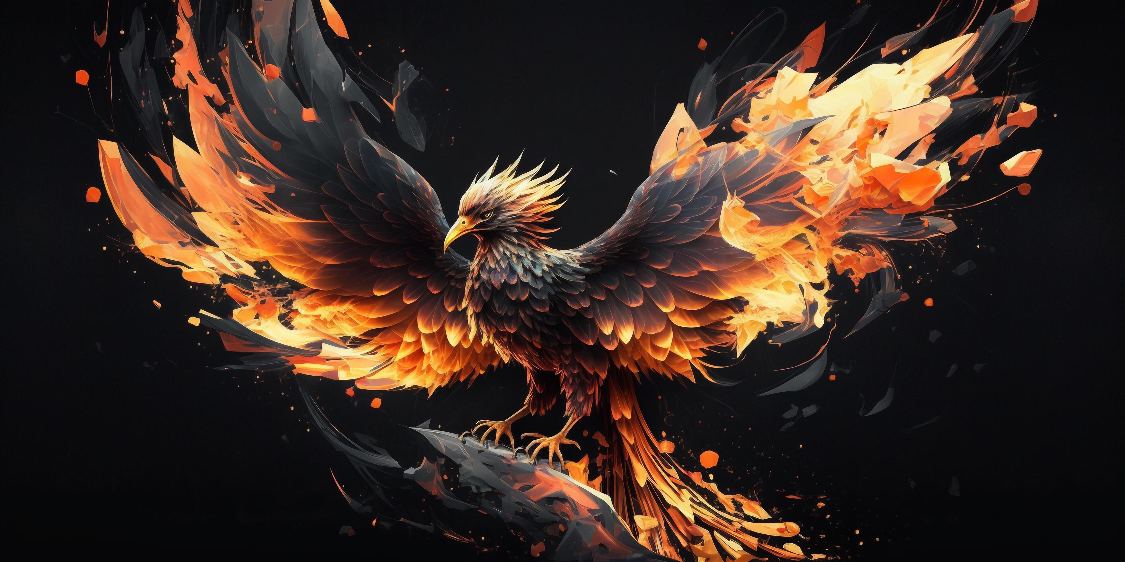 The rising phoenix with . 23291765 Stock Photo at Vecteezy