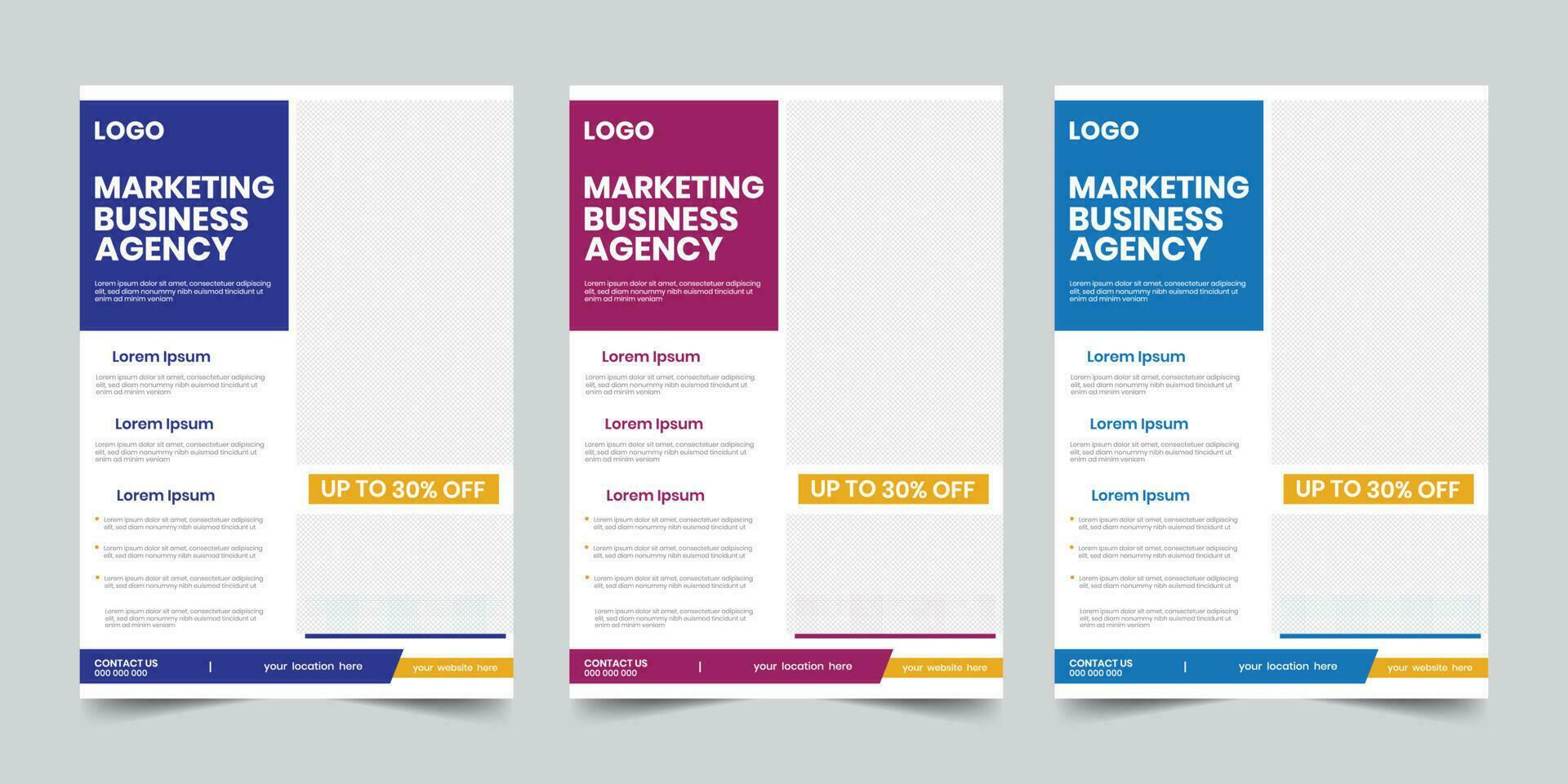 New minimalist marketing advertising print layout best proposal template vector