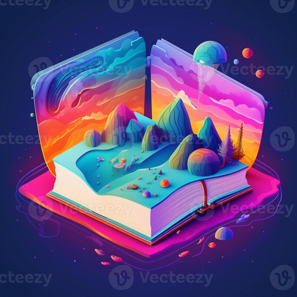 Multifaceted Book of Cosmic Wonders created with technology 23292035