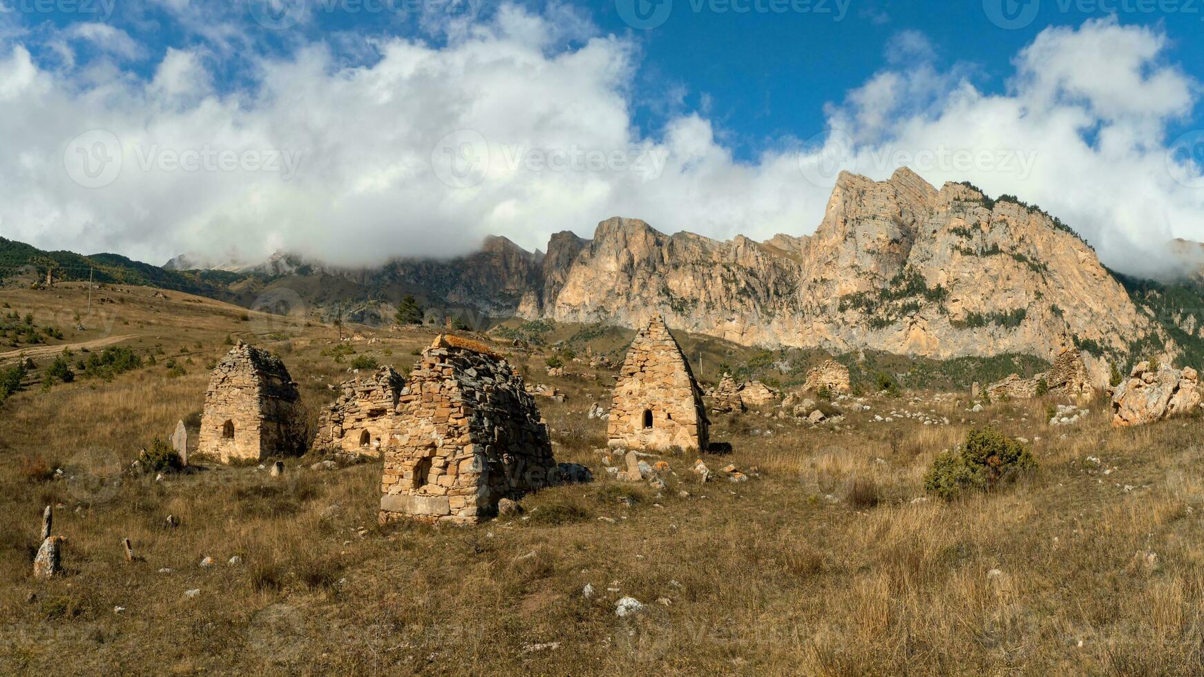 Beautiful dramatic landscape nature view in the mountains. Old O photo