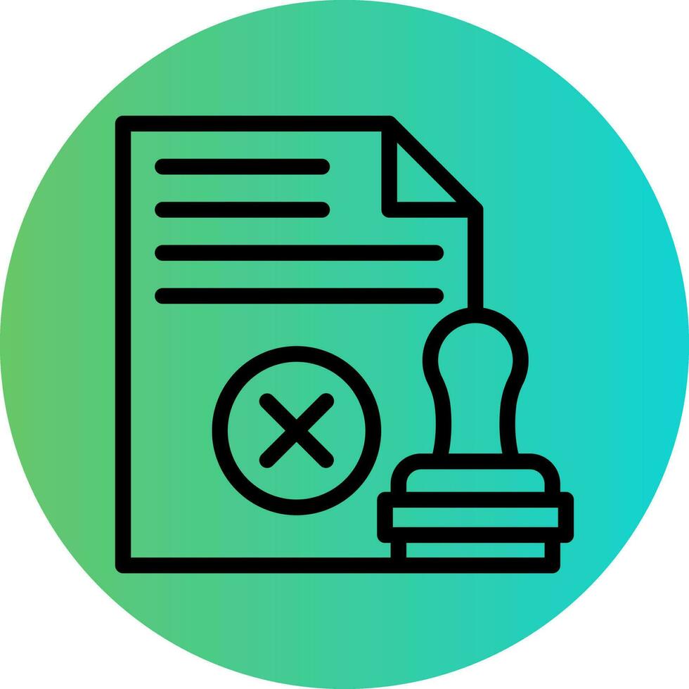 Rejected Project Vector Icon Design