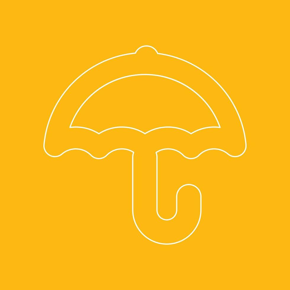 Umbrella vector lineart icon weather symbol