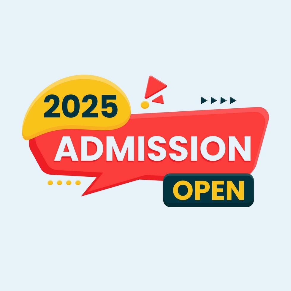 2025 admission open banner abstract school college coaching clipart vector